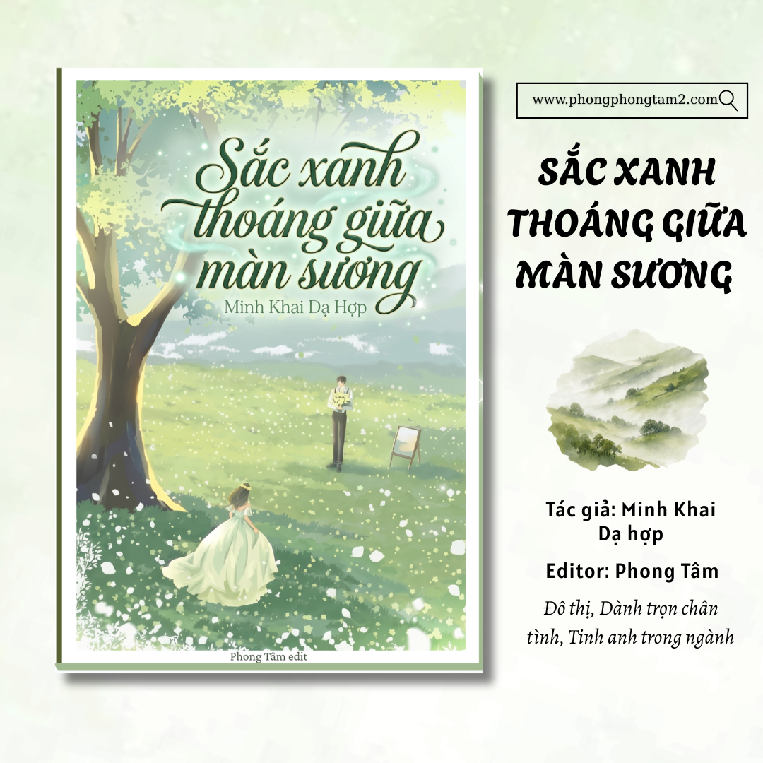 Sắc xanh thoáng giữa màn sương